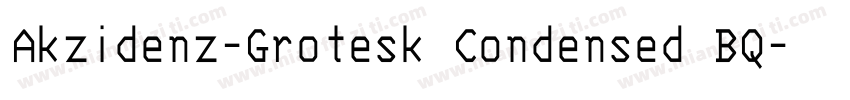 Akzidenz-Grotesk Condensed BQ字体转换